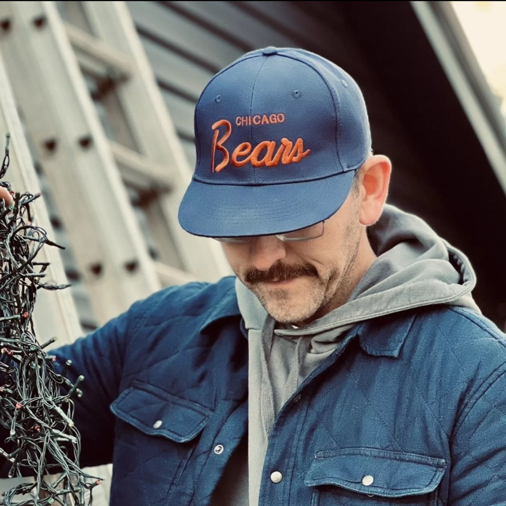 Retro Clark Griswold Bears Hat! Thick material/strong snaps ~WITH WHITE LINING!~